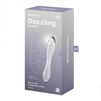 DAZZLING CRYSTAL 1 - GLASS DILDO - TRANSPARENT