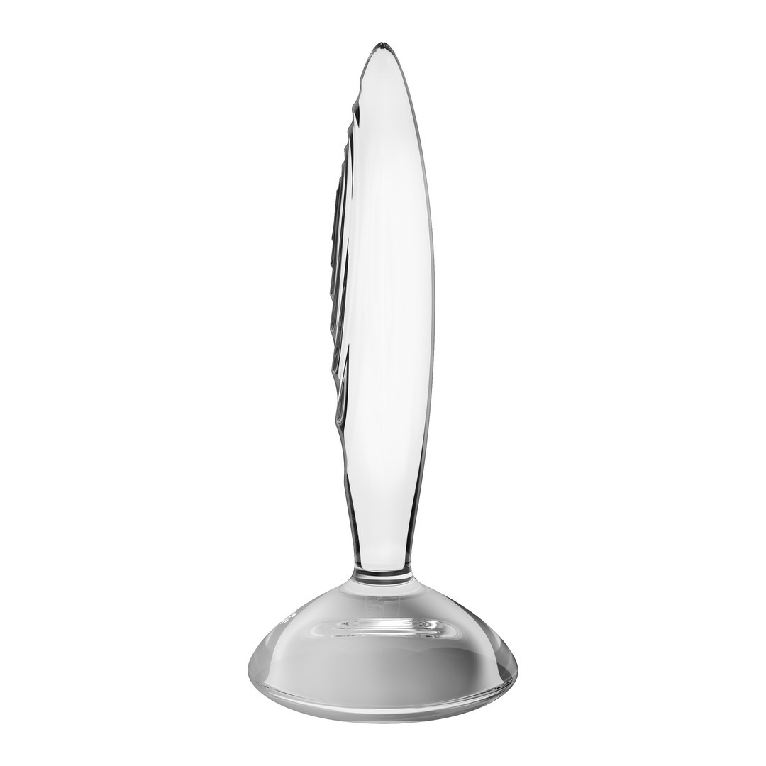 SPARKLING CRYSTAL - GLASS DILDO - TRANSPARENT