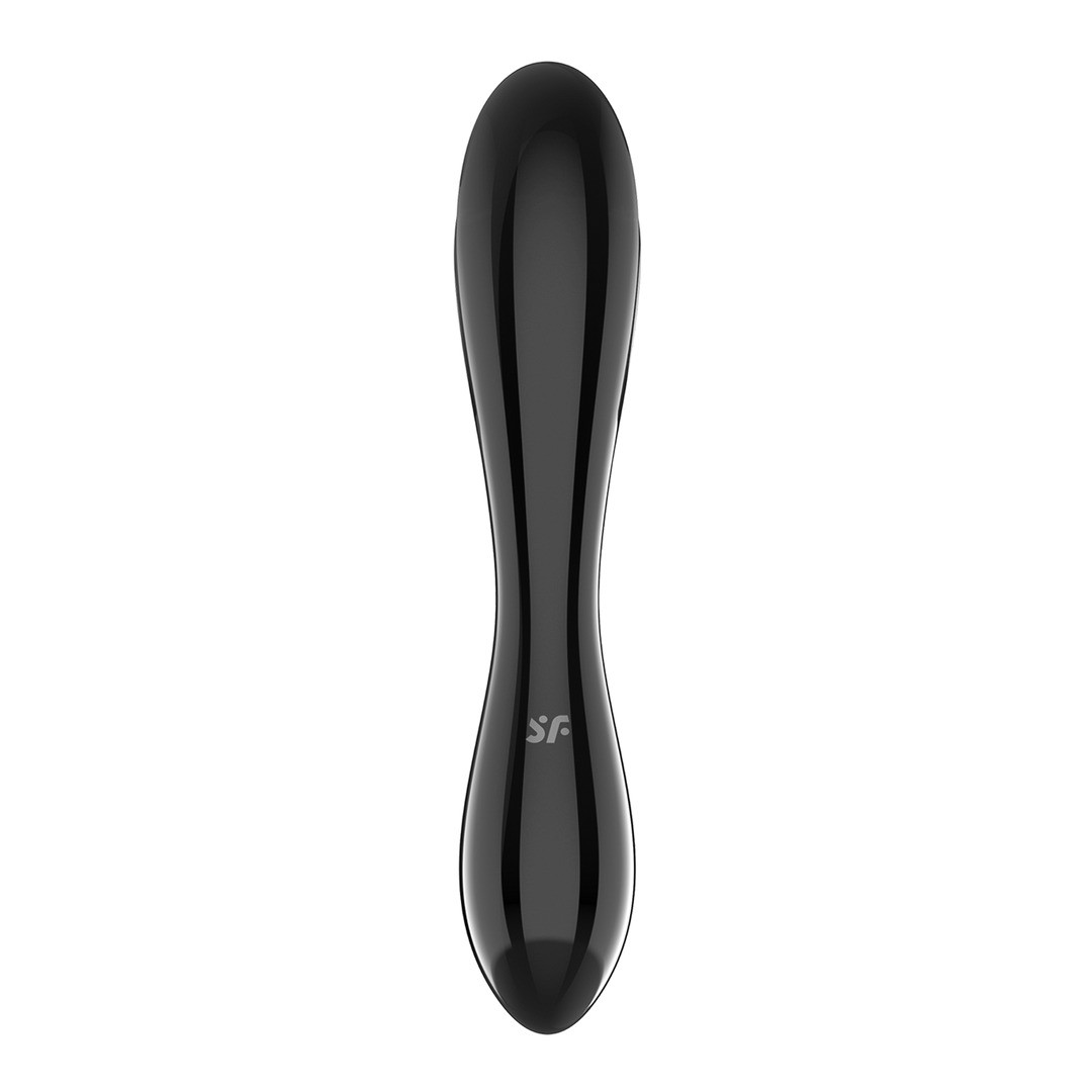 DAZZLING CRYSTAL 1 - GLASS DILDO - BLACK