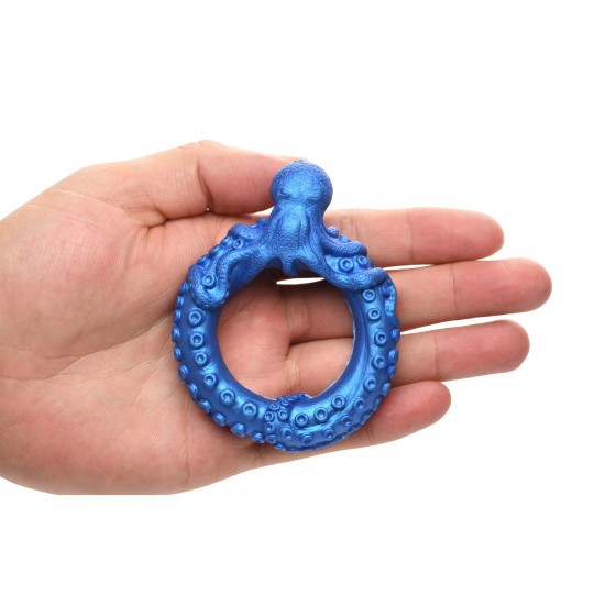 POSEIDON\&#039;S OCTO-RING - SILICONE COCK RING - BLUE