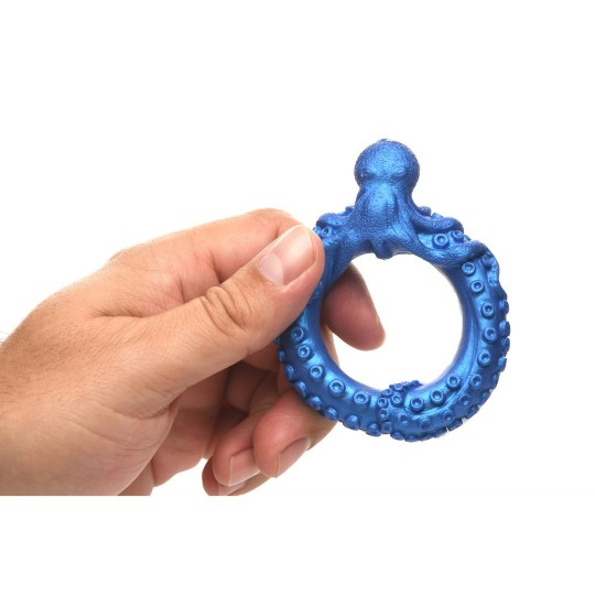 POSEIDON\&#039;S OCTO-RING - SILICONE COCK RING - BLUE