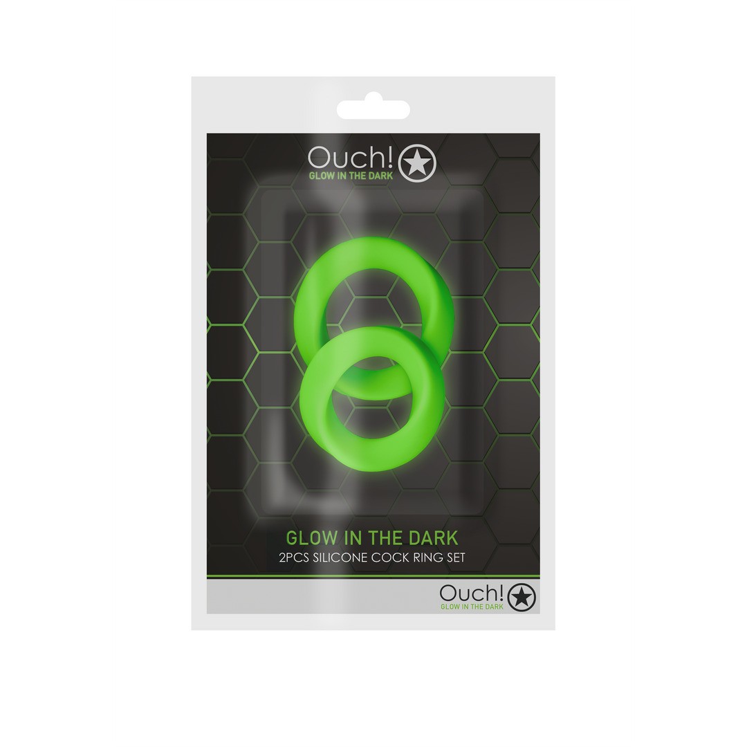 COCKRING SET - GLOW IN THE DARK - 2 PIECES