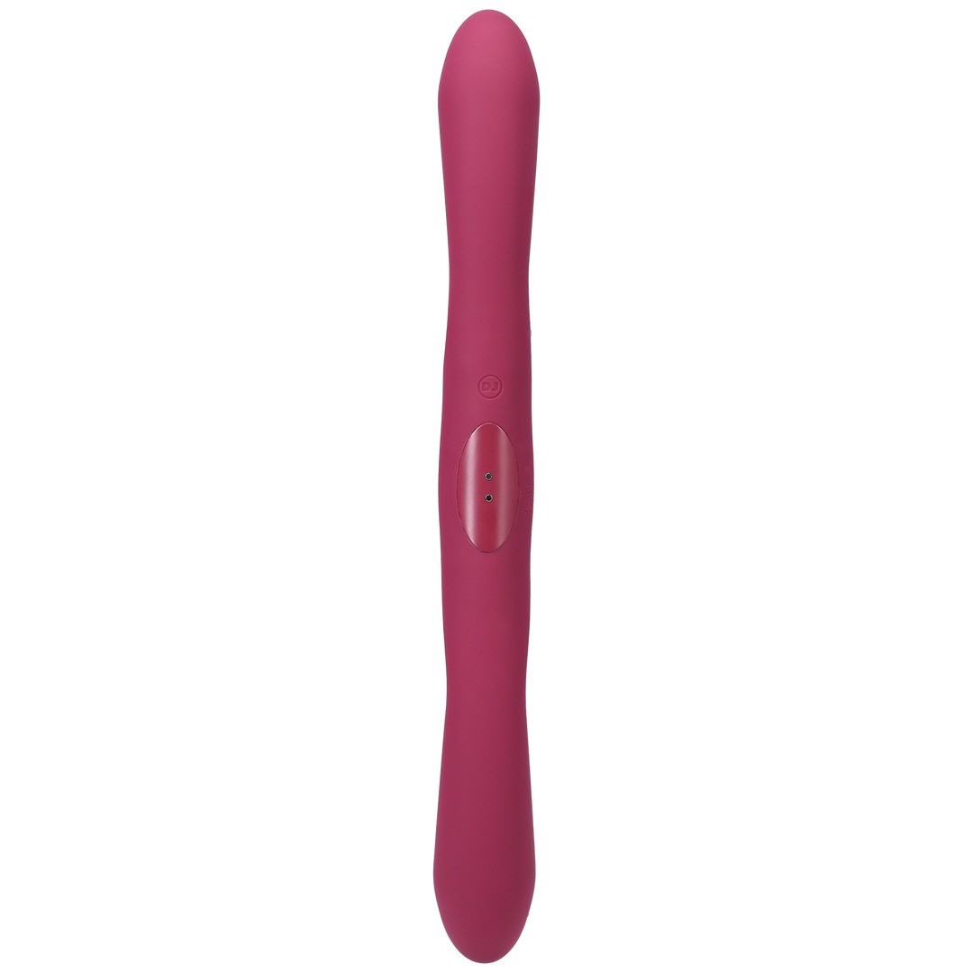 DUET - DOUBLE ENDED VIBRATOR WITH WIRELESS REMOTE - BERRY