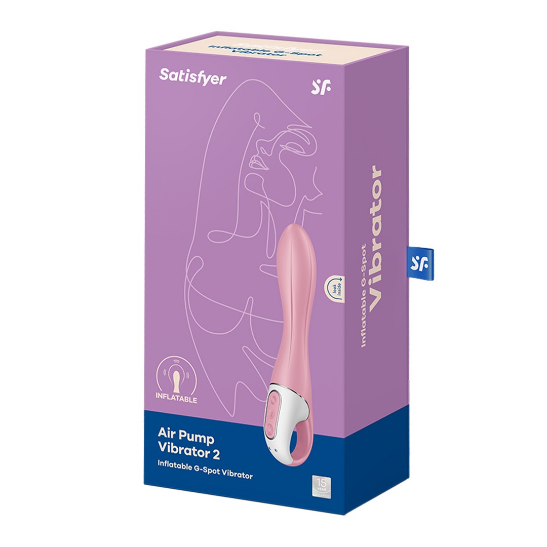 AIR PUMP VIBRATOR 2 - INFLATABLE VIBRATOR - LIGHT RED