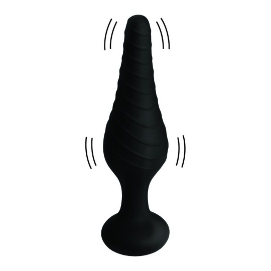 SILICONE VIBRATING ANAL PLUG WITH REMOTE CONTROL