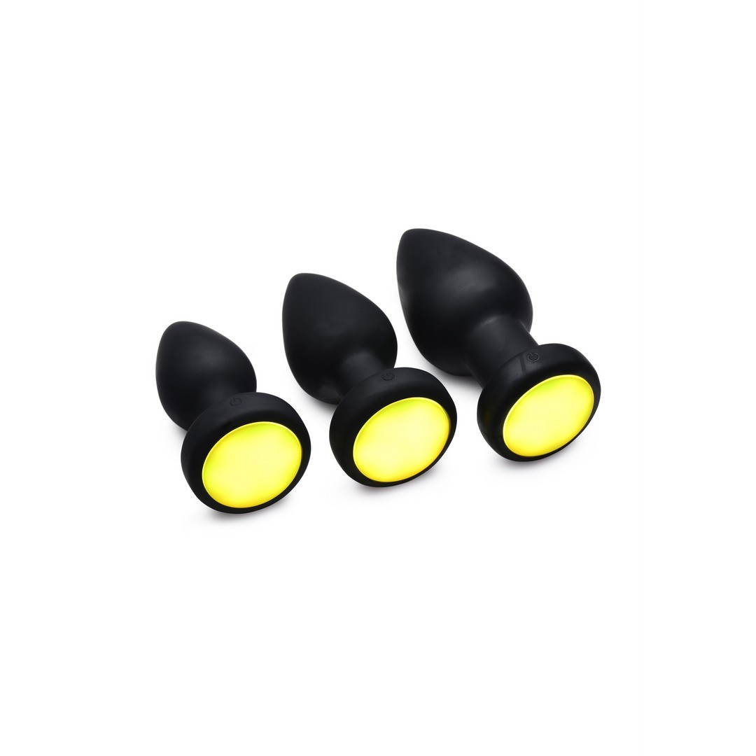 SILICONE VIBRATING LED PLUG - SMALL