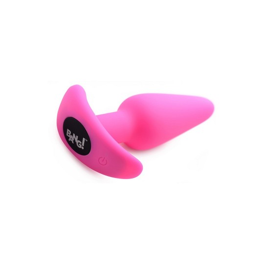 VIBRATING SILICONE BUTT PLUG WITH REMOTE CONTROL