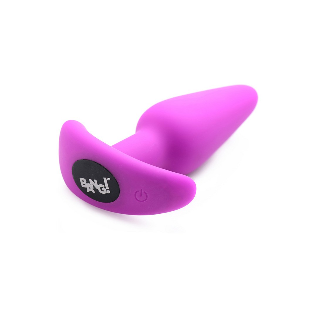 VIBRATING SILICONE BUTT PLUG WITH REMOTE CONTROL