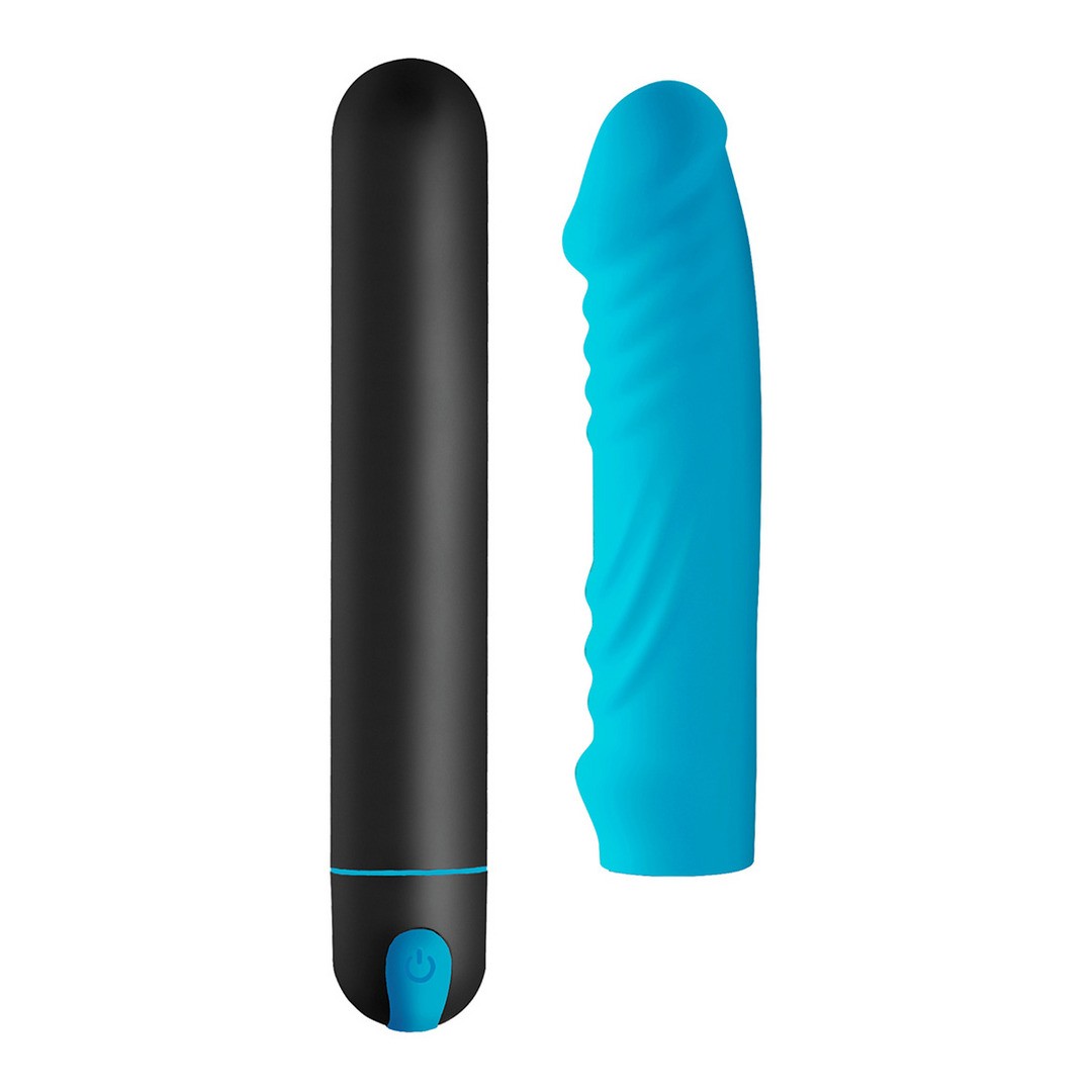 XL BULLET AND RIBBED SILICONE SLEEVE