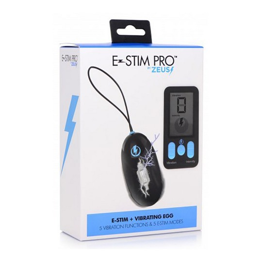 VIBRATING AND E-STIM SILICONE EGG + REMOTE CONTROL