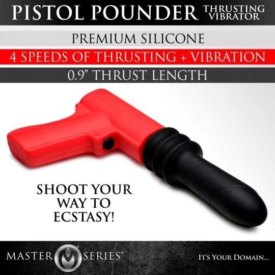 THRUSTING PISTOLA VIBRATOR - RED