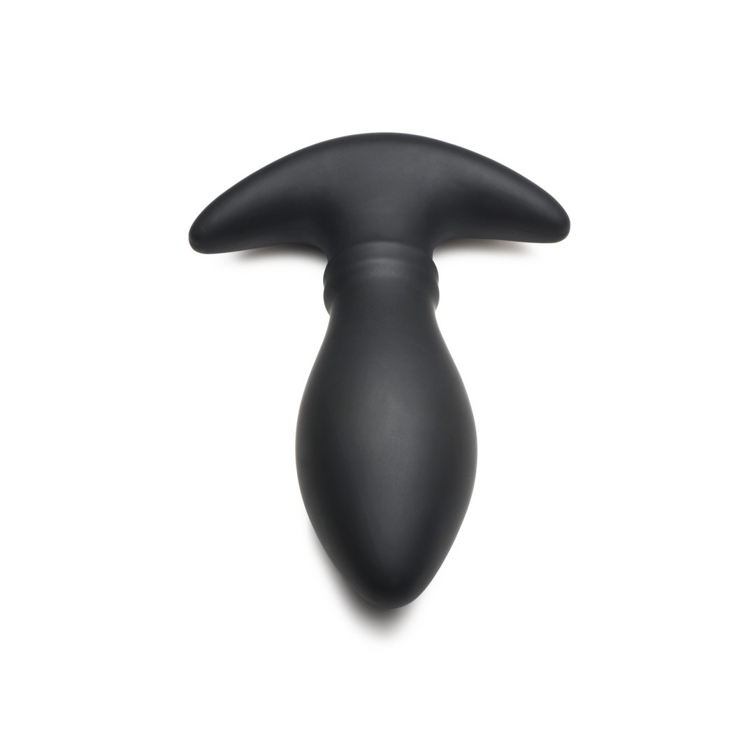 RIM SLIDE - SLIDING RING SILICONE BUTT PLUG - BLACK