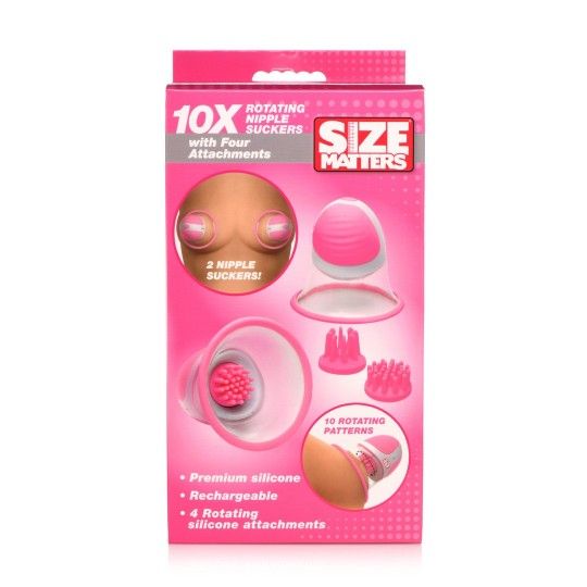 ROTATING SILICONE NIPPLE SUCKERS WITH 2 ATTACHMENTS