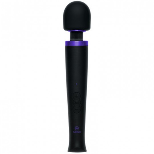 RECHARGEABLE POWER WAND - ULTRA-POWERFUL SILICONE WAND MASSAGER - BLACK