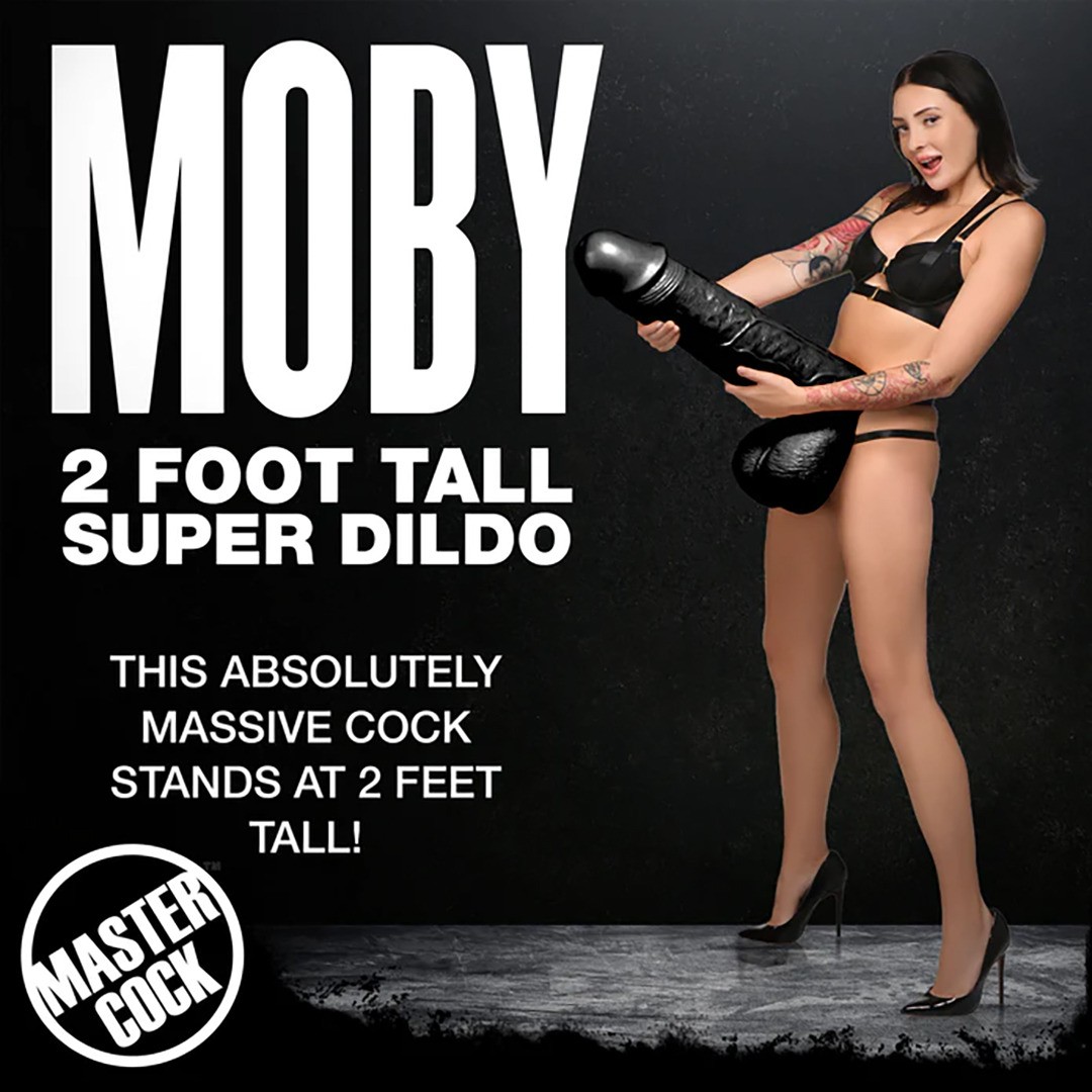 MOBY SUPER DILDO - 2 FT / 60 CM - BLACK