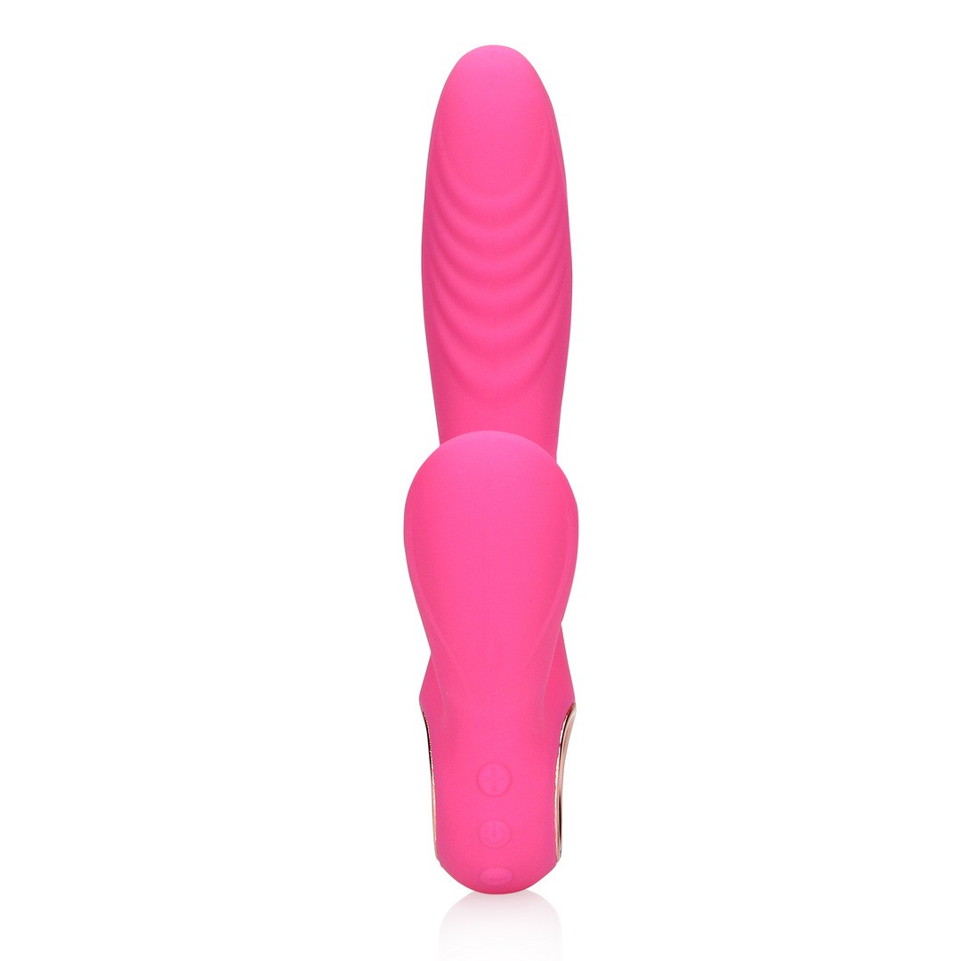 TONGUE FLICKERING AND HEATING RABBIT VIBRATOR - EXUBERANT PINK