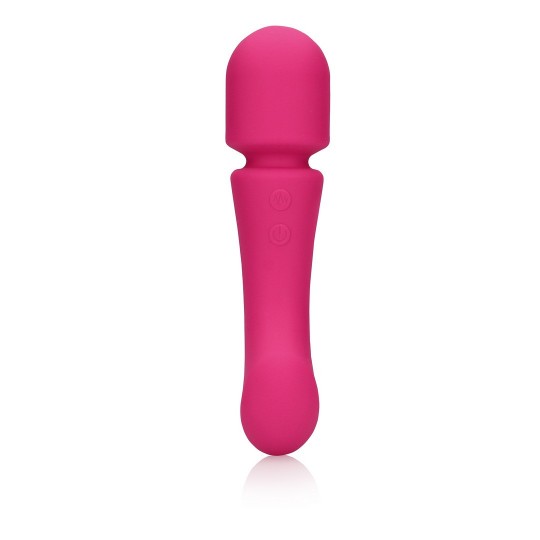 ULTRA SOFT SILICONE DOUBLE-SIDED WAND VIBRATOR - PRESTONE PINK