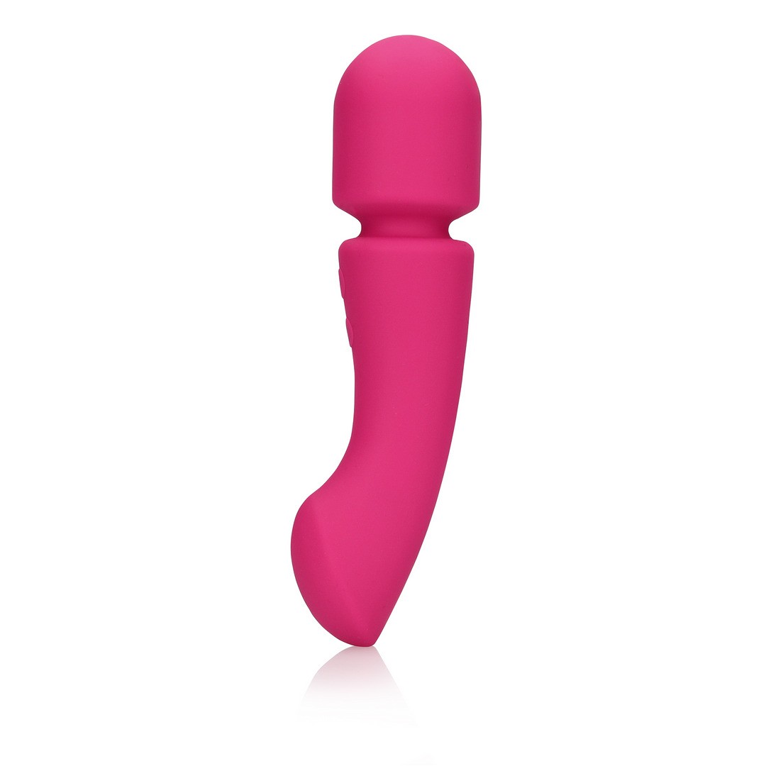 ULTRA SOFT SILICONE DOUBLE-SIDED WAND VIBRATOR - PRESTONE PINK