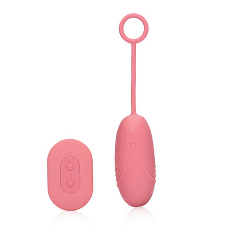 ULTRA SOFT SILICONE EGG VIBRATOR WITH REMOTE CONTROL - PINK ARABESQUE