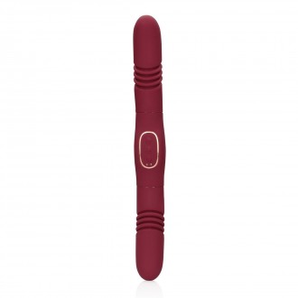 DOUBLE-SIDED THRUSTING VIBRATOR - MERLOT GRAPE