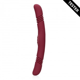 DOUBLE-SIDED THRUSTING VIBRATOR - MERLOT GRAPE - TESTER