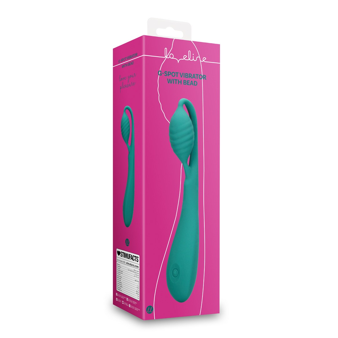 G-SPOT VIBRATOR WITH BEAD - BLUE GRASS