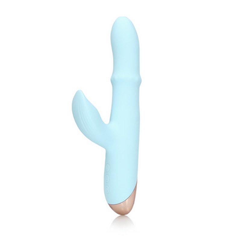 PULSE WAVE AND UP-AND-DOWN MOVING RING VIBRATOR - ARCTIC BLUE