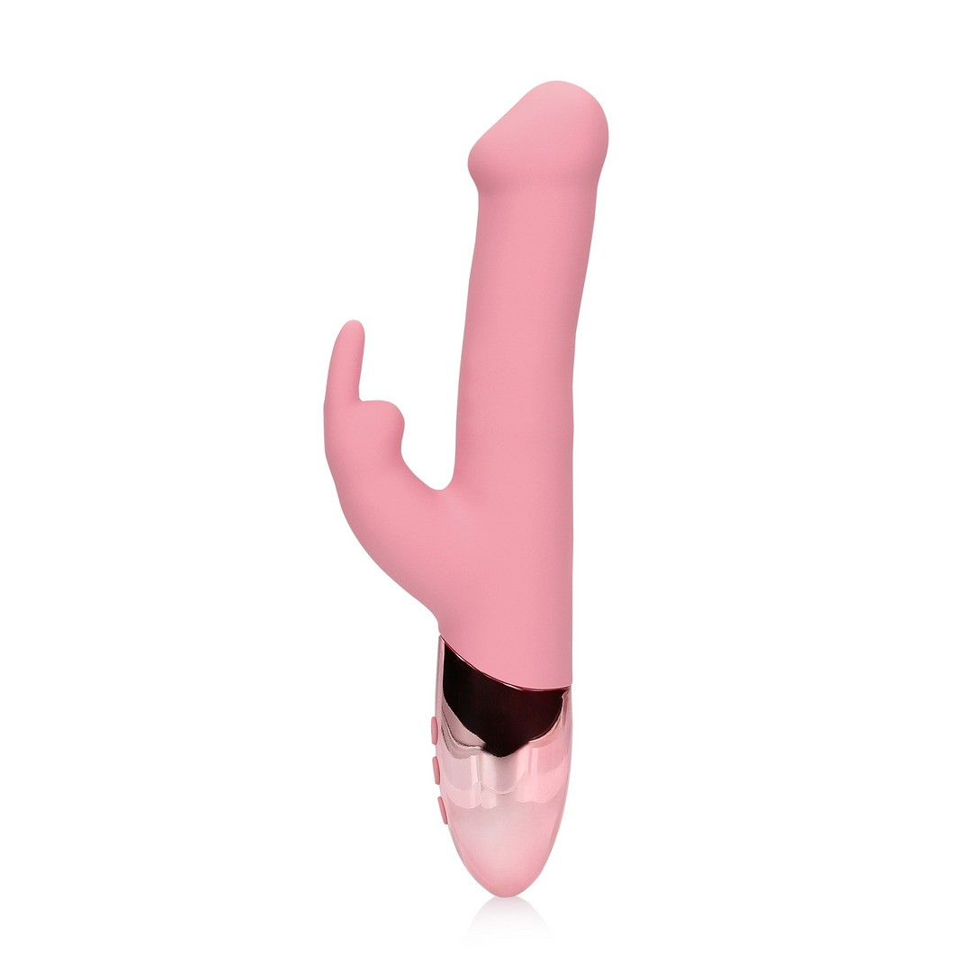 ROTATING BEADS RABBIT VIBRATOR - PINK ARABESQUE