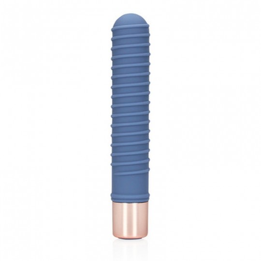 RIBBED MINI VIBRATOR - BLUE HORIZON