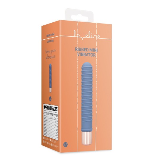 RIBBED MINI VIBRATOR - BLUE HORIZON