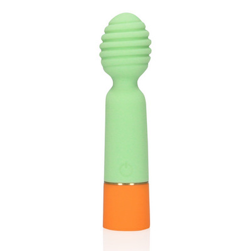 RIBBED MINI VIBRATOR WITH USB CHARGER - SPRING SAGE