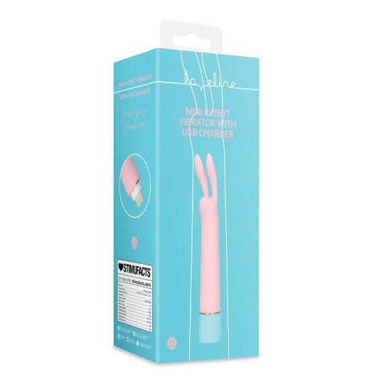 MINI RABBIT VIBRATOR WITH USB CHARGER - ARCTIC BLUE