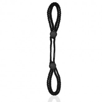 ADJUSTABLE ROPE HAND CUFFS - BLACK