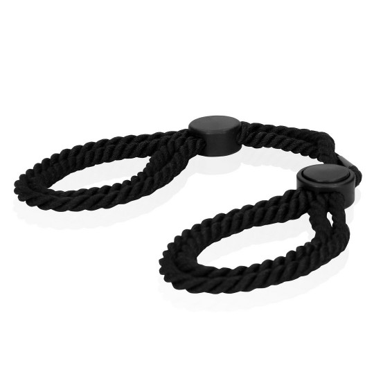 ADJUSTABLE ROPE HAND CUFFS - BLACK