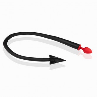 SILICONE ANAL PLUG DEVIL'S TAIL - BLACK