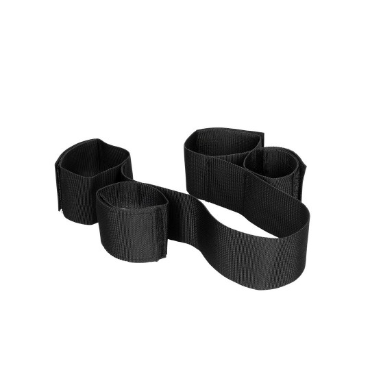 ADJUSTABLE HAND AND ANKLE RESTRAINTS SET - BLACK