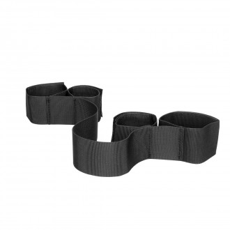 ADJUSTABLE HAND AND ANKLE RESTRAINTS SET - BLACK