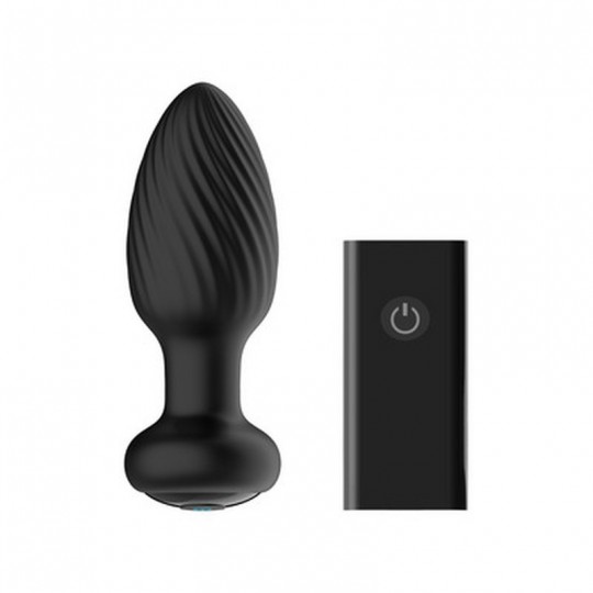 TORNADO - REMOTE CONTROL ROTATING BUTT PLUG - BLACK