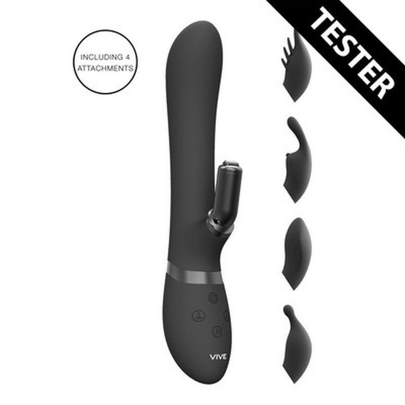 CHOU - G-SPOT RABBIT  CLITORAL STIMULATOR - BLACK - TESTER