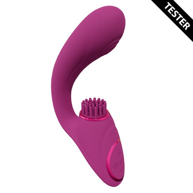 GEN - TRIPLE G-SPOT VIBRATOR WITH PULSE WAVE AND VIBRATING BRISTLES - PINK - TESTER