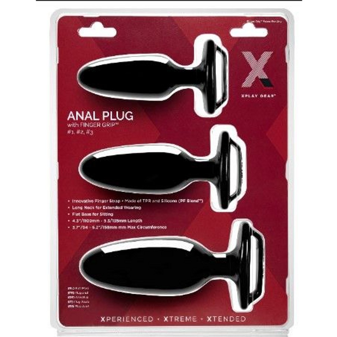 FINGER GRIP PLUG STARTER KIT - BUTT PLUG KIT WITH FINGER GRIP