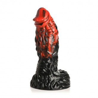 VULCAN - SILICONE DILDO - BLACK/RED