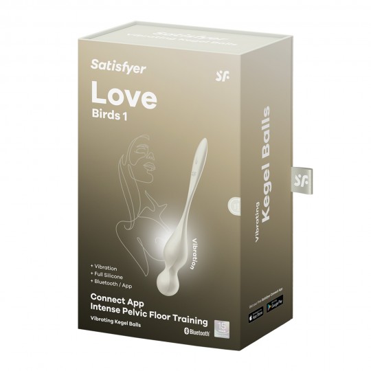 BOLAS VAGINAIS COM VIBRAÇÃO LOVE BIRDS 1 BRANCAS SATISFYER