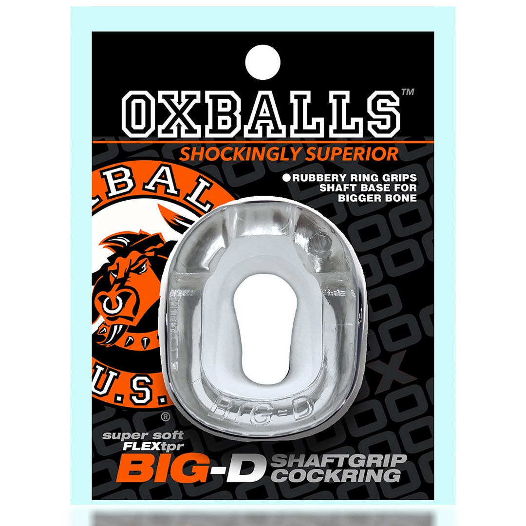 BIG-D - BIGGER BULGE COCKRING WITH SHAFT GRIPPERS - CLEAR