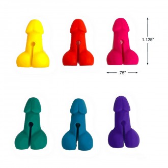 SUPER FUN PENIS - COCKTAIL MARKERS - SET OF 6