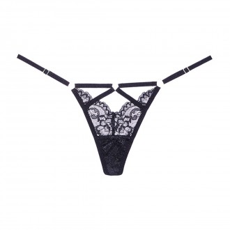 ALLURE DO NOT DISTURB - LACE THONG - BLACK