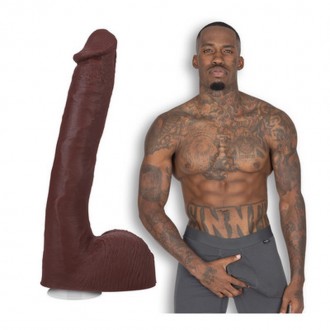 PRESSURE - REALISTIC ULTRASKYN DILDO - 10 / 25 CM - CHOCOLATE