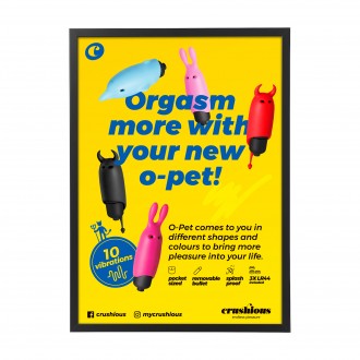 CRUSHIOUS BLACK FRAME WITH O-PET 50 X 70 CM POSTER EN