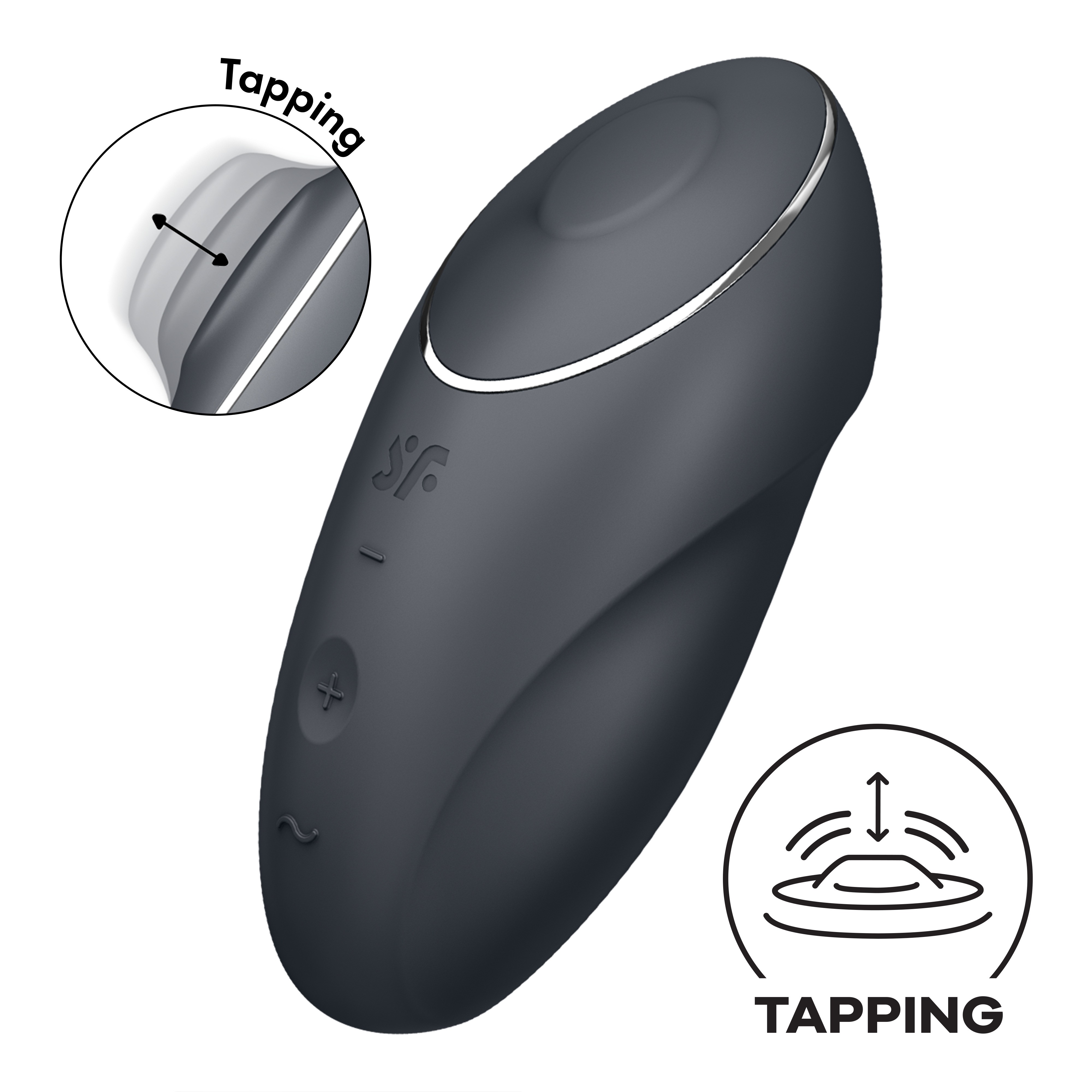 SATISFYER TAP &amp; CLIMAX 1 GREY STIMULATOR