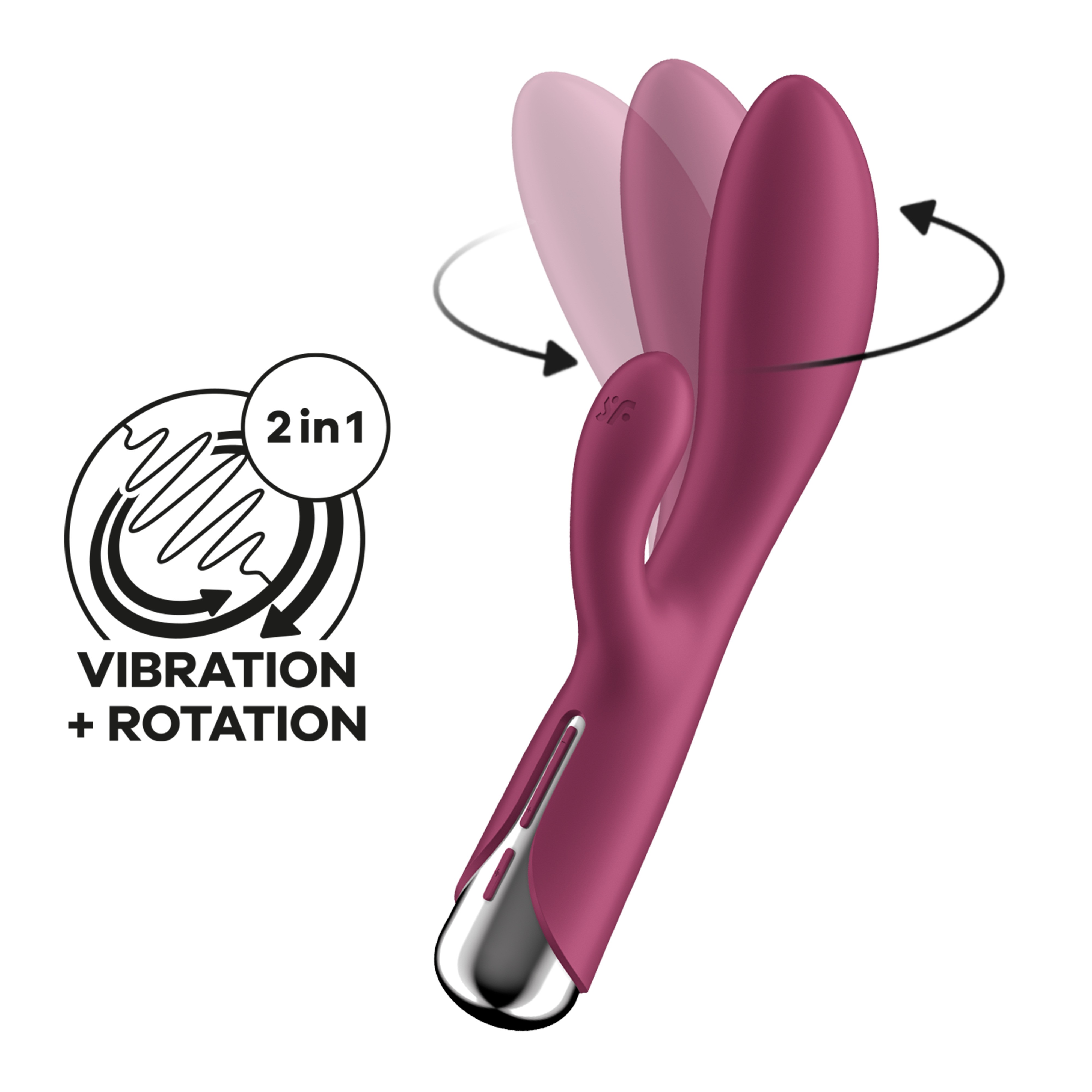 VIBRATORE SPINNING RABBIT 1 ROSSO SATISFYER